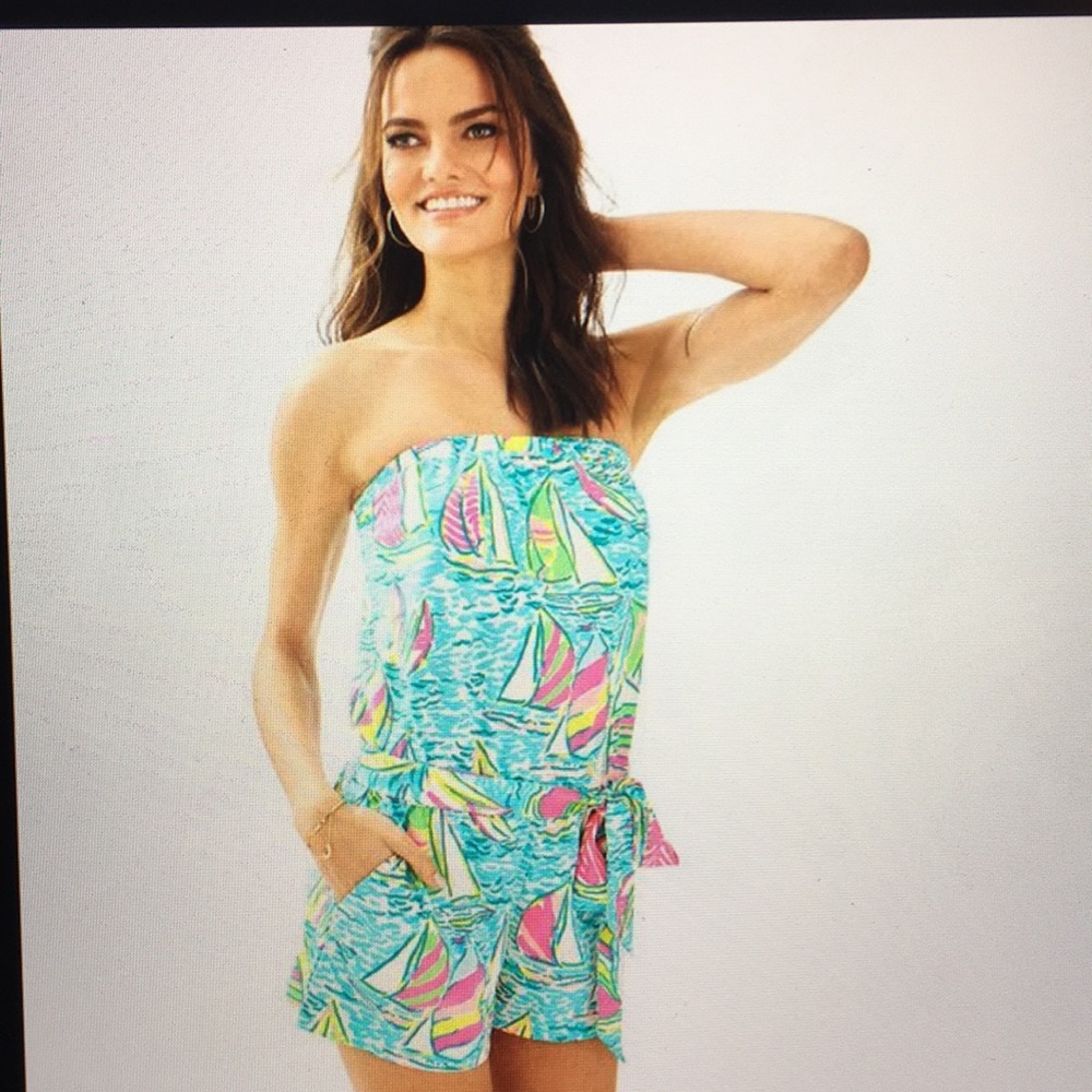 Lilly Pulitzer strapless romper